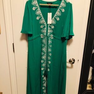 Presidio Embroidered Tassel Dress